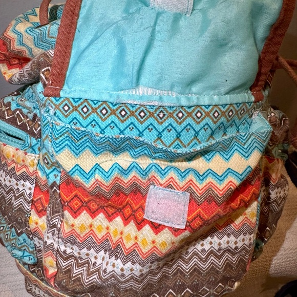 Multicolor Patterned Backpack - Picture 9 of 9